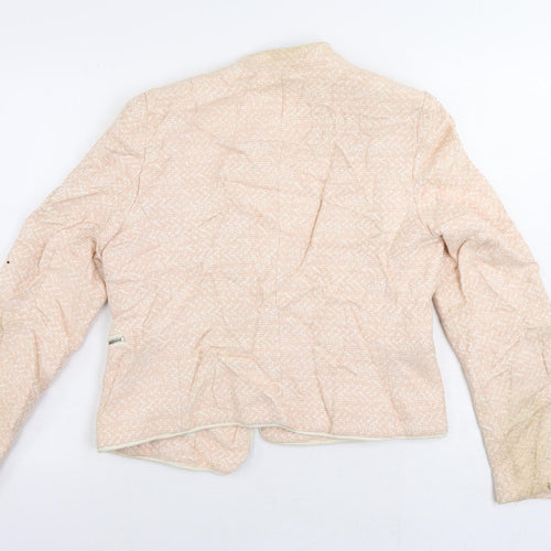 Mango Womens Pink Jacket Blazer Size L - Open