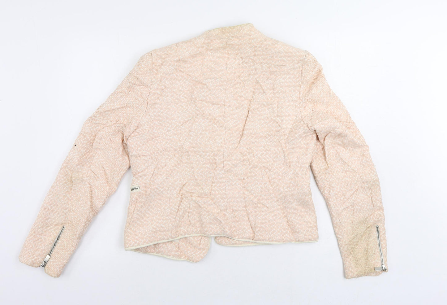 Mango Womens Pink Jacket Blazer Size L - Open