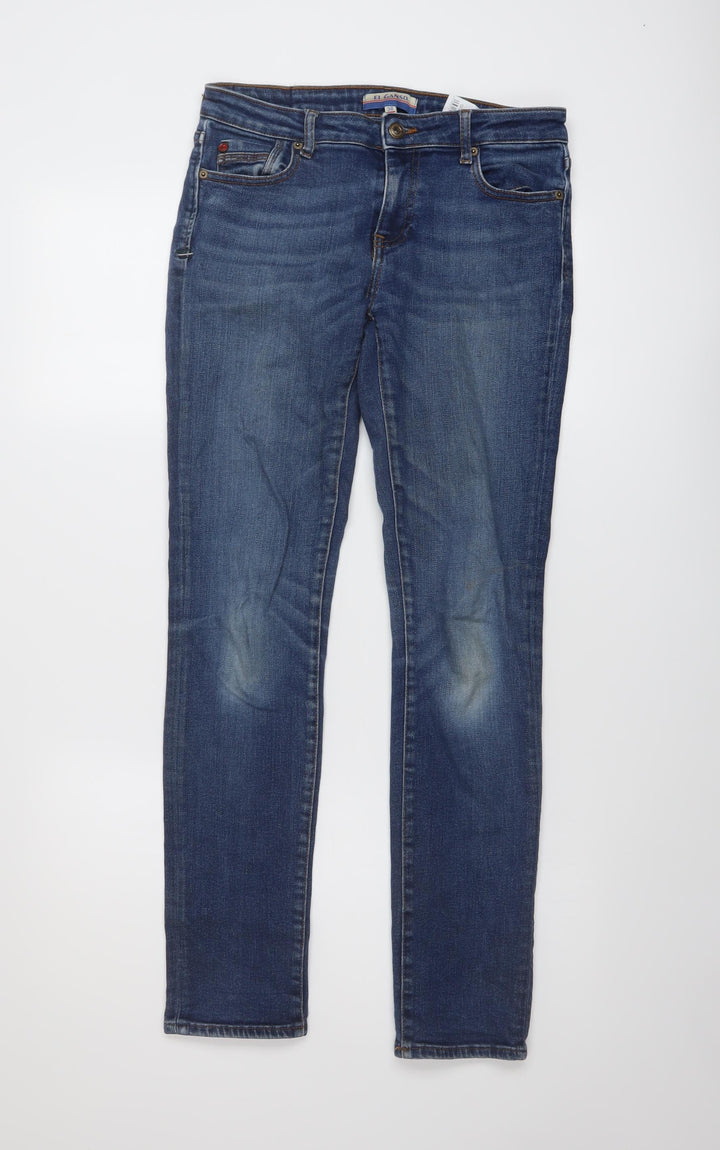 El Ganso Womens Blue Cotton Tapered Jeans Size 10 L30 in Regular Button