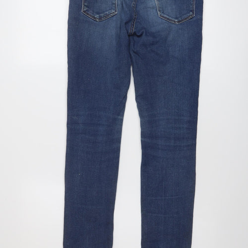 El Ganso Womens Blue Cotton Tapered Jeans Size 10 L30 in Regular Button