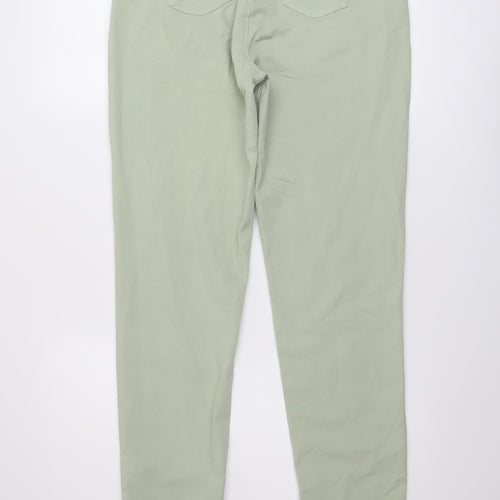 Denim & Co. Womens Green Cotton Tapered Jeans Size 8 L28 in Regular Button