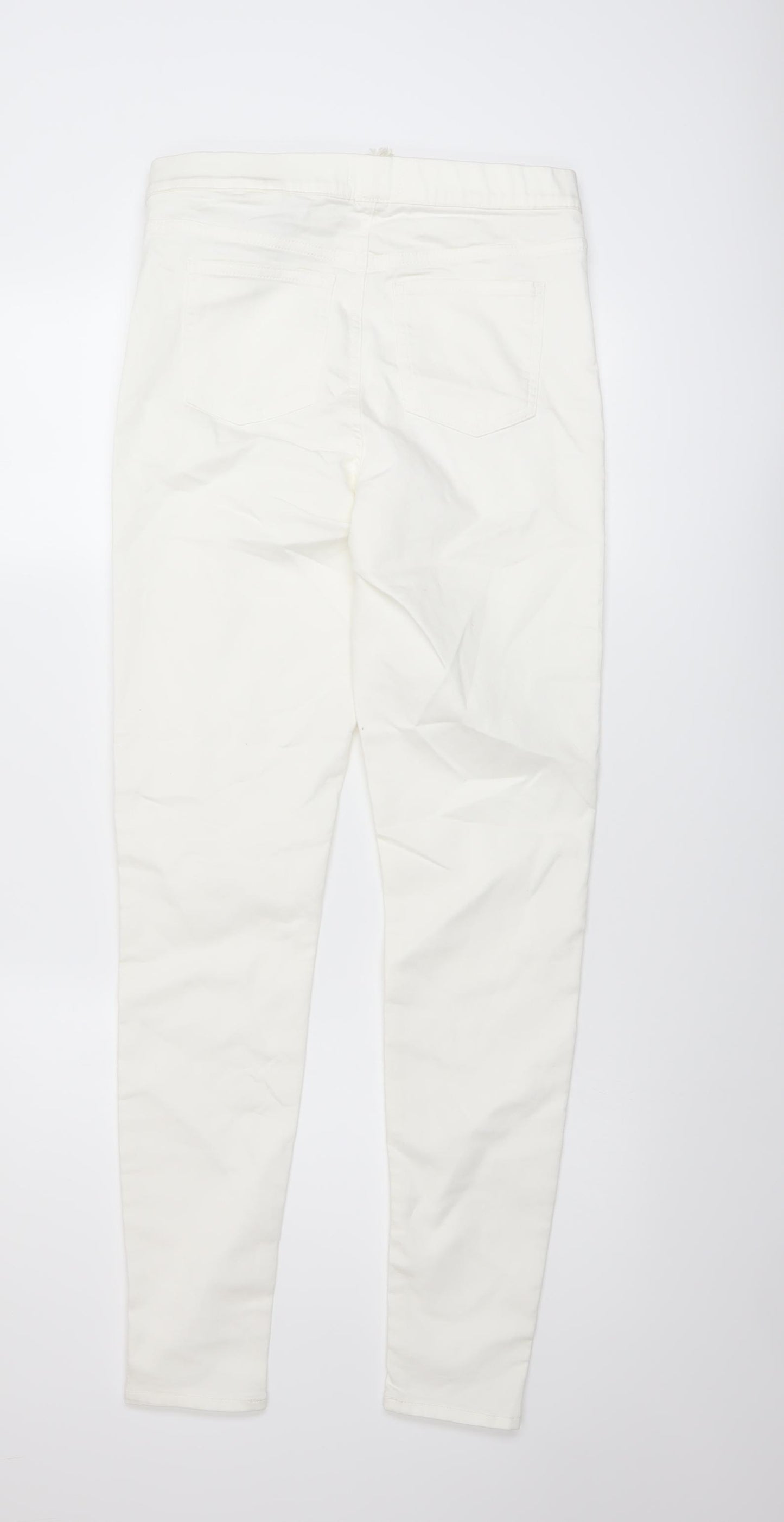 Marks and Spencer Womens Ivory Cotton Jegging Jeans Size 10 L30 in Regular