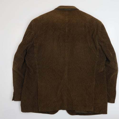 Gurteen Mens Brown Cotton Jacket Suit Jacket Size 48 Regular