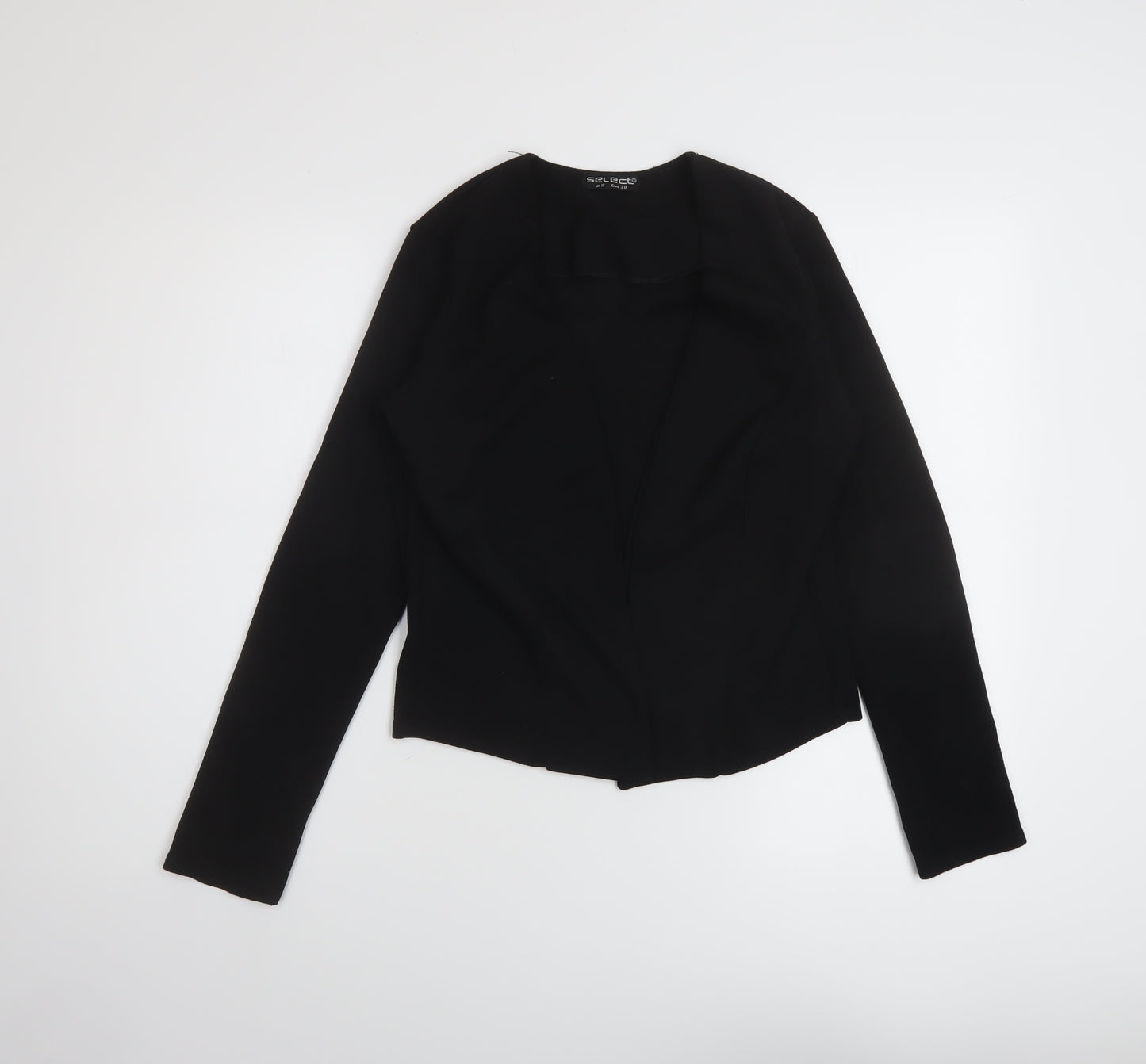 Select Womens Black Polyester Kimono Blouse Size 10 V-Neck