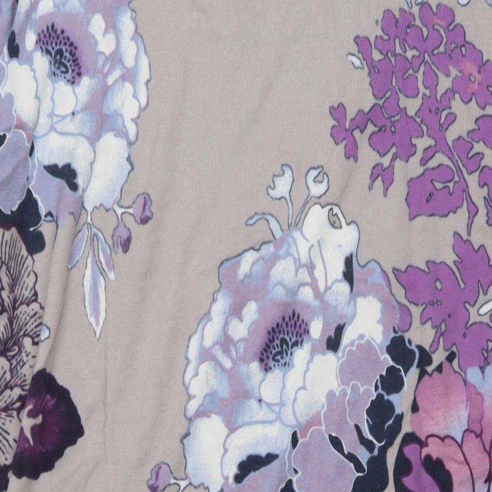 Phase Eight Womens Beige Boat Neck Floral Cotton Pullover Jumper Size S