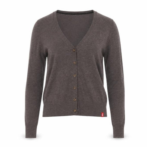 EDC Womens Brown V-Neck Viscose Cardigan Jumper Size S