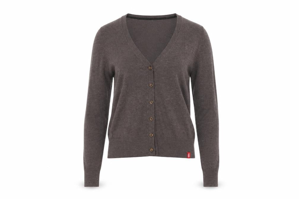 EDC Womens Brown V-Neck Viscose Cardigan Jumper Size S