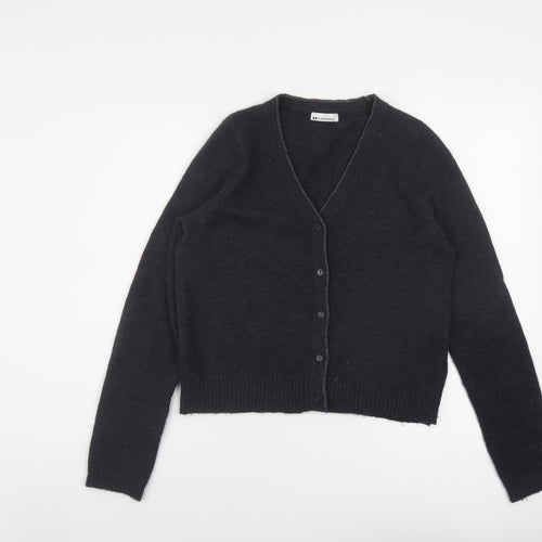 Camaïeu Womens Green V-Neck Acrylic Cardigan Jumper Size S