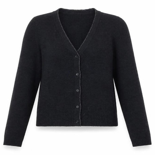 Camaïeu Womens Green V-Neck Acrylic Cardigan Jumper Size S
