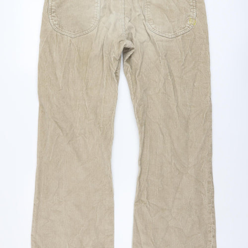 Ready to Ware Mens Beige Cotton Trousers Size 32 in L32 in Regular Button