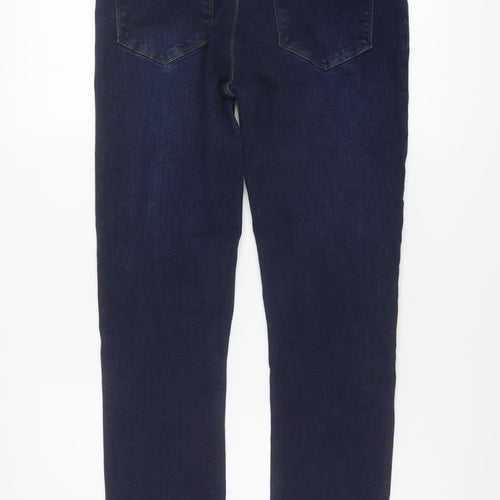 Fremont + Harris Mens Blue Cotton Skinny Jeans Size 34 in L31 in Regular Button