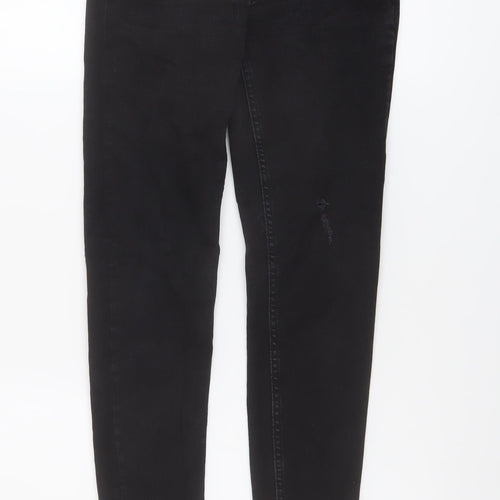 365 Denim Womens Black Cotton Skinny Jeans Size 10 L25 in Regular Button