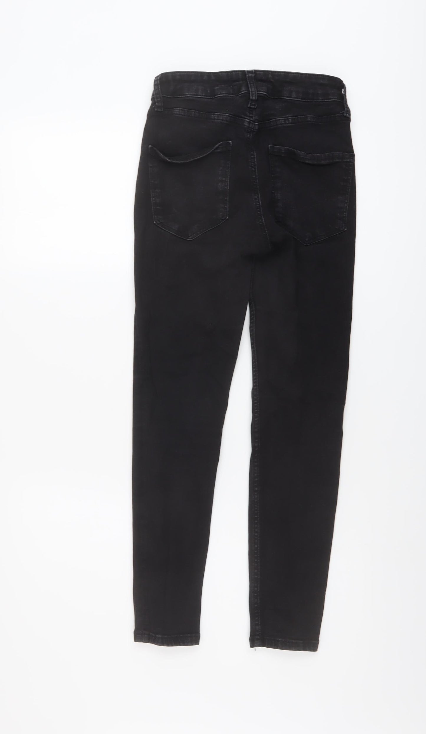 365 Denim Womens Black Cotton Skinny Jeans Size 10 L25 in Regular Button