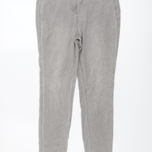 NEXT Womens Grey Cotton Jegging Leggings Size 12 L27 in
