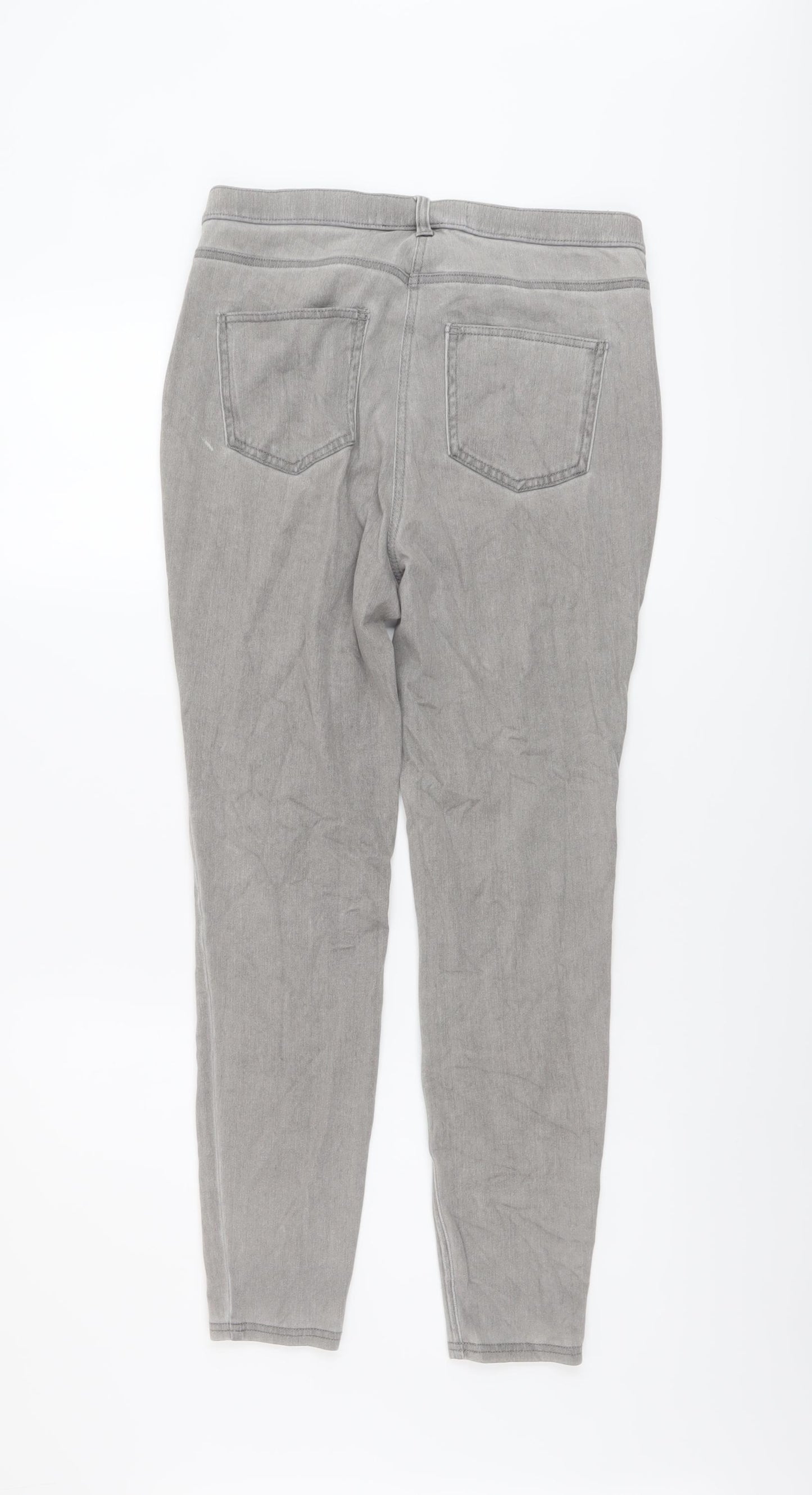 NEXT Womens Grey Cotton Jegging Leggings Size 12 L27 in