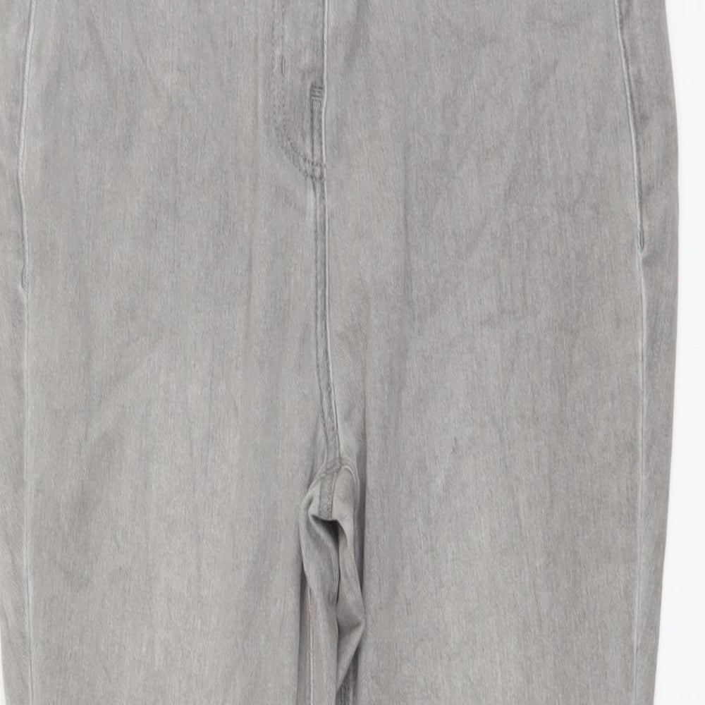 NEXT Womens Grey Cotton Jegging Leggings Size 12 L27 in