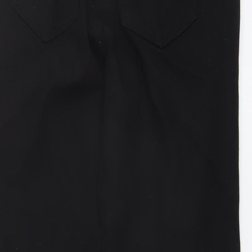 Wallis Womens Black Cotton Cropped Jeans Size 12 L23 in Regular Button