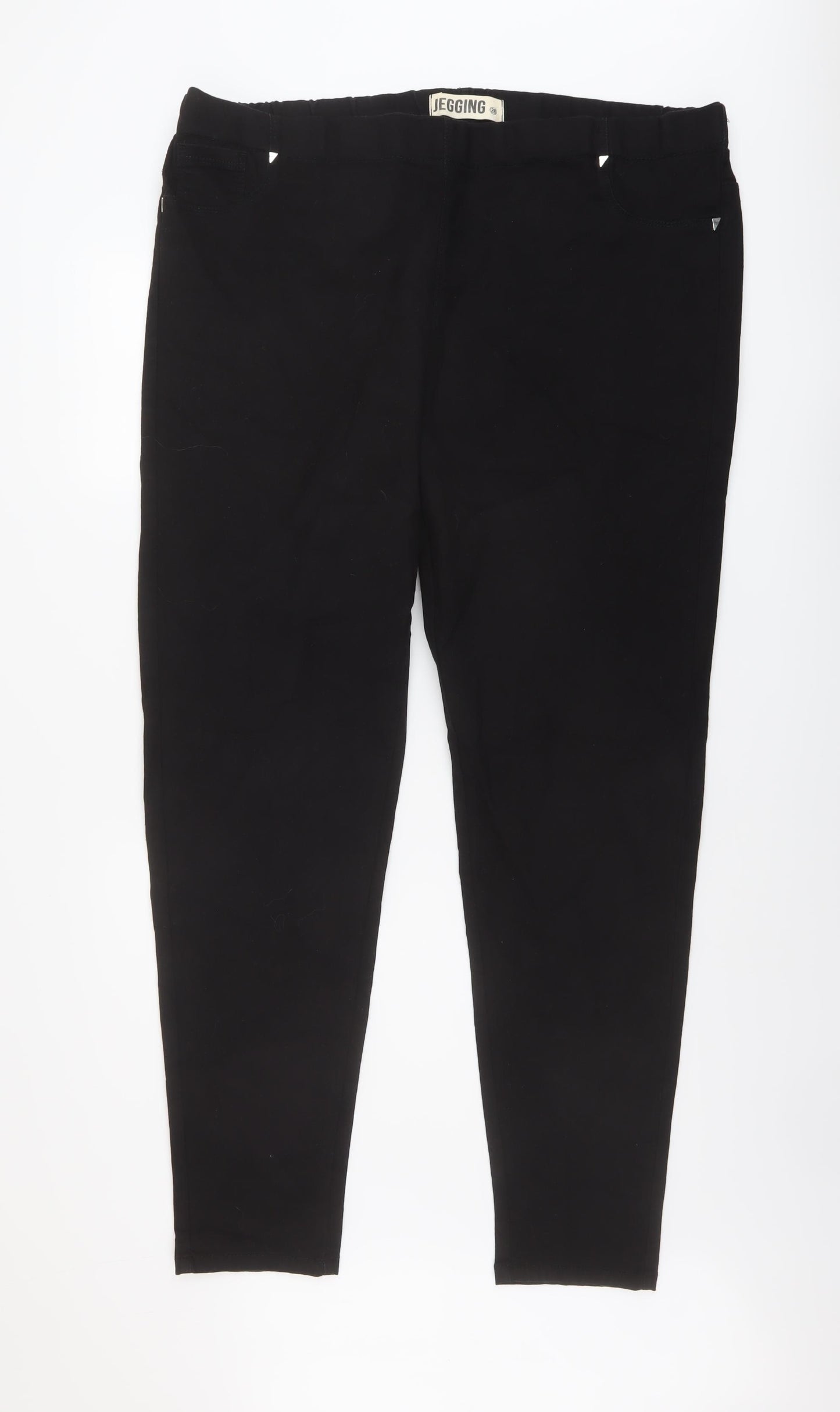 Yours Womens Black Cotton Jegging Jeans Size 26 L31 in Regular