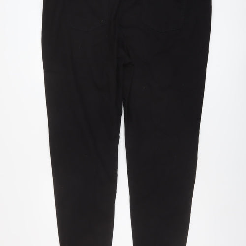 Yours Womens Black Cotton Jegging Jeans Size 26 L31 in Regular
