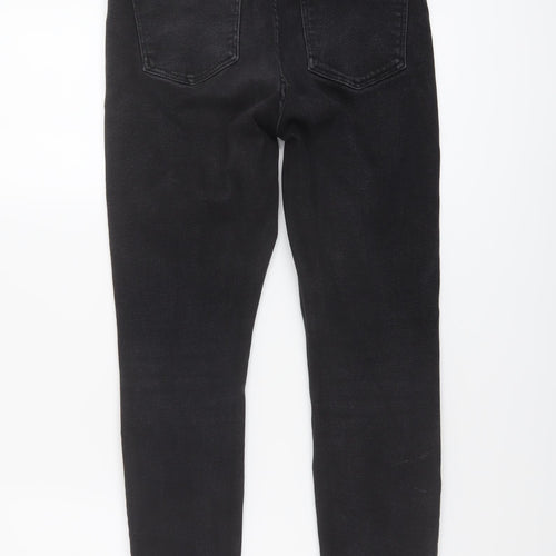 Denim & Co. Womens Black Cotton Skinny Jeans Size 12 L26 in Regular Button