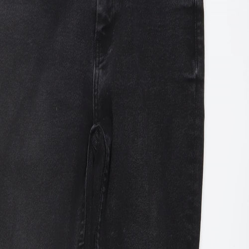 Denim & Co. Womens Black Cotton Skinny Jeans Size 12 L26 in Regular Button