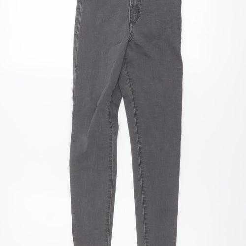 Zara Girls Grey Cotton Jegging Jeans Size 10 Years Regular Button