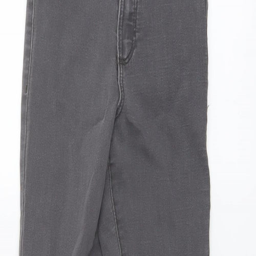 Zara Girls Grey Cotton Jegging Jeans Size 10 Years Regular Button