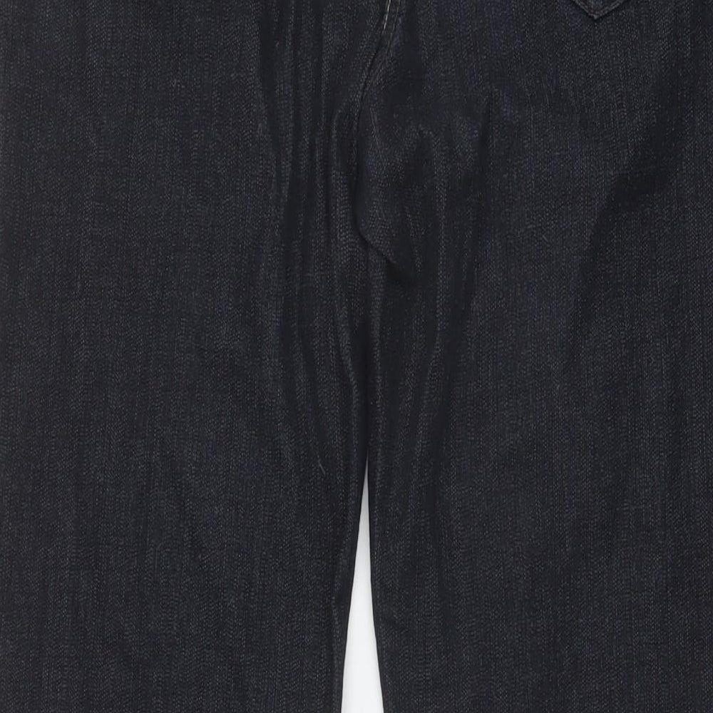 Bonmarché Womens Blue Cotton Straight Jeans Size 12 L27 in Regular Button