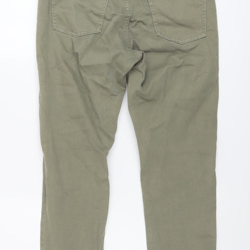 Uniqlo Womens Green Cotton Straight Jeans Size 28 in L28 in Regular Button