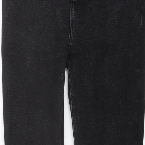 New Look Womens Black Cotton Skinny Jeans Size 14 L28 in Regular Button