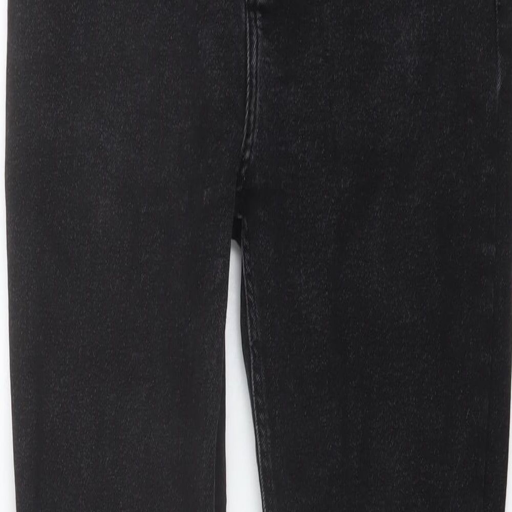 New Look Womens Black Cotton Skinny Jeans Size 14 L28 in Regular Button
