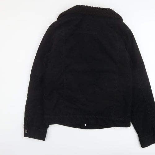H&M Boys Black Jacket Size 13-14 Years Button