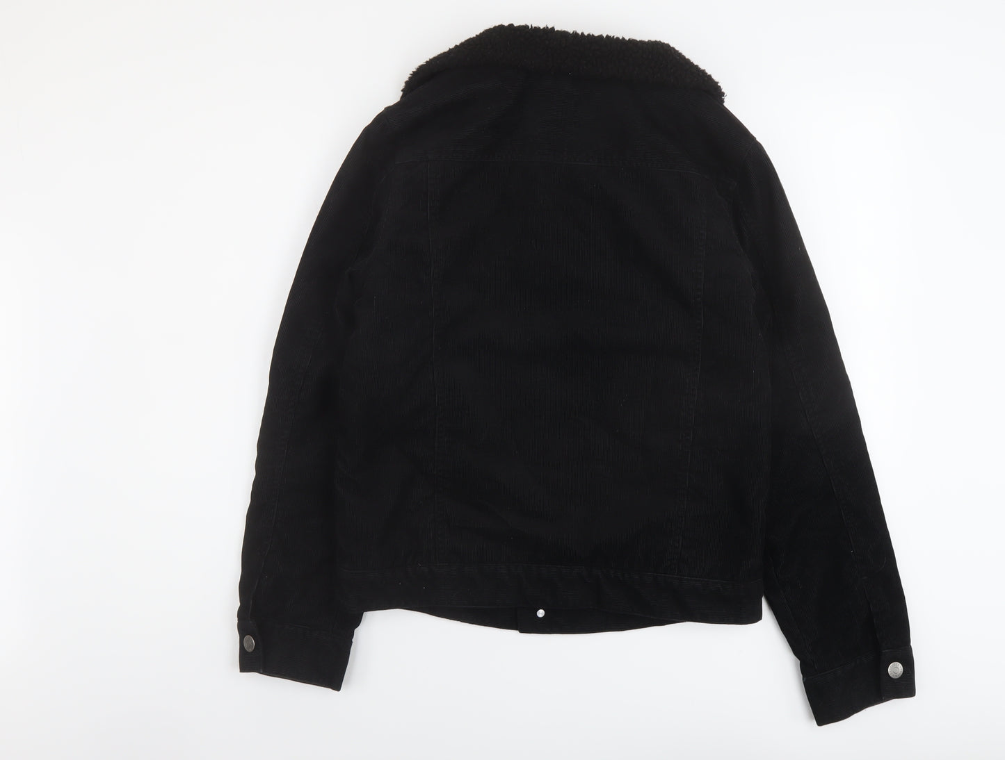 H&M Boys Black Jacket Size 13-14 Years Button