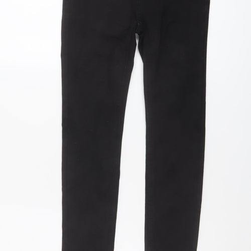 Golddigga Womens Black Cotton Skinny Jeans Size 6 L29 in Regular Button