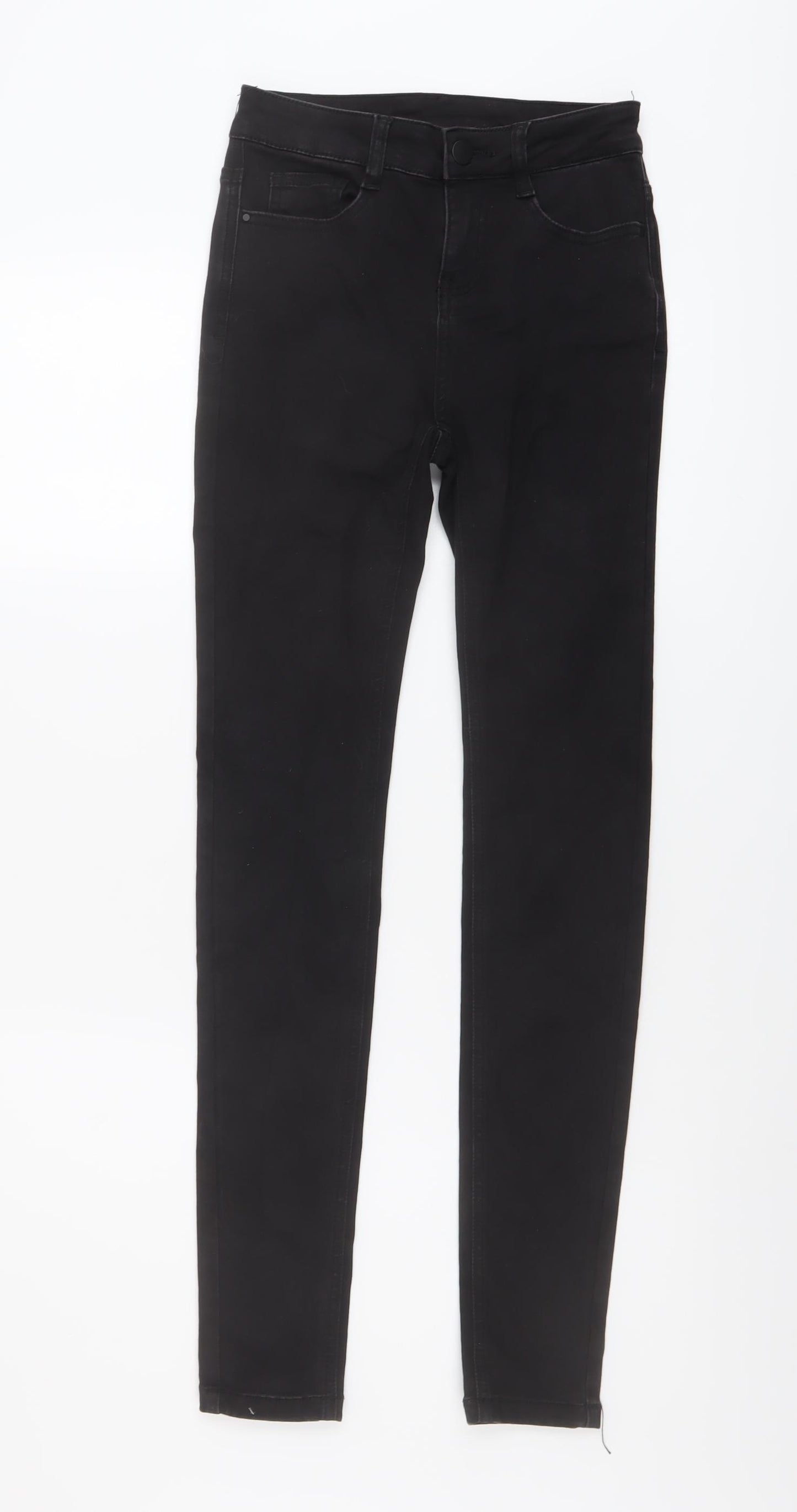 Golddigga Womens Black Cotton Skinny Jeans Size 6 L29 in Regular Button