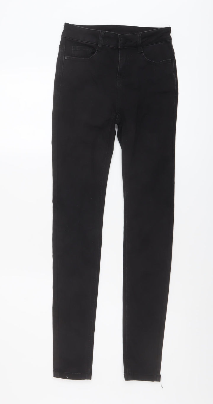 Golddigga Womens Black Cotton Skinny Jeans Size 6 L29 in Regular Button