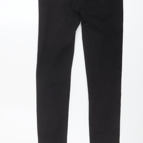 Golddigga Womens Black Cotton Skinny Jeans Size 6 L29 in Regular Button