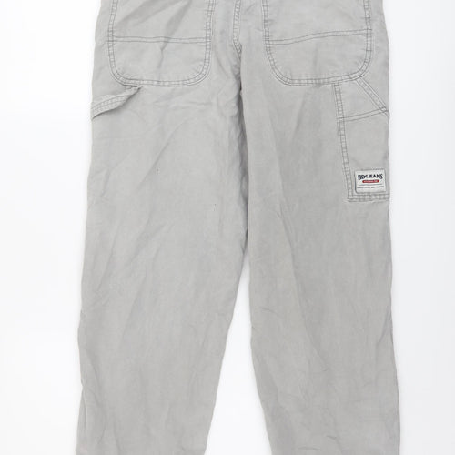 BDG Womens Grey Cotton Cargo Trousers Size 28 in L25 in Regular Button