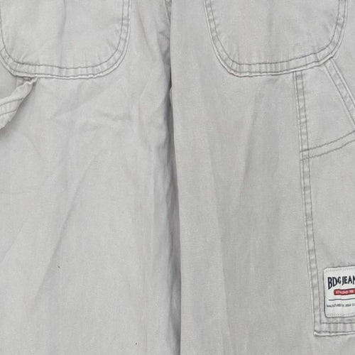 BDG Womens Grey Cotton Cargo Trousers Size 28 in L25 in Regular Button
