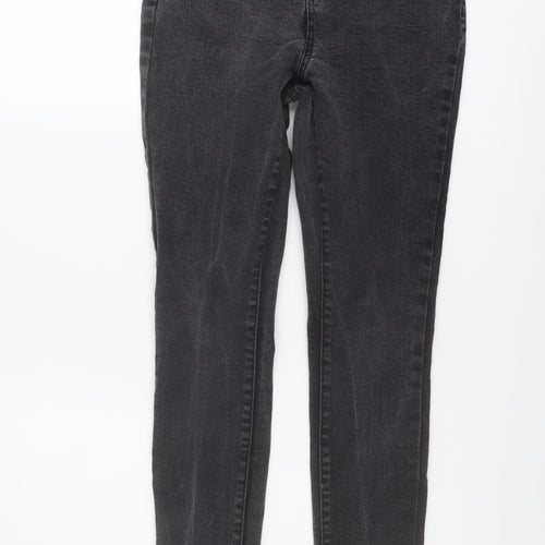 George Womens Black Cotton Skinny Jeans Size 12 L28 in Regular Button