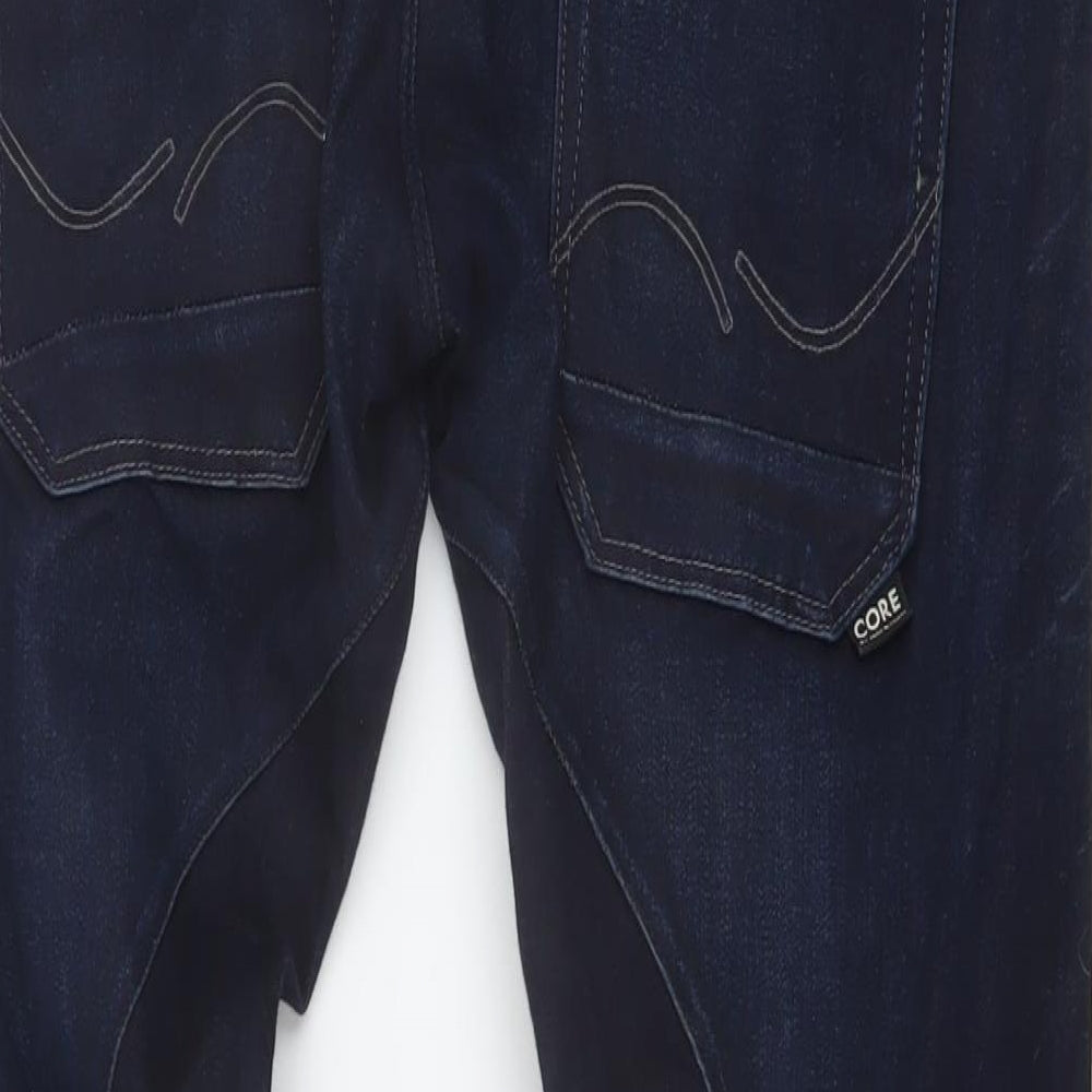 JACK & JONES Mens Blue Cotton Straight Jeans Size 34 in L31 in Regular Button