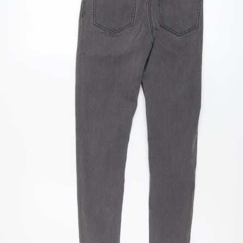 George Girls Grey Cotton Skinny Jeans Size 11-12 Years Regular Button