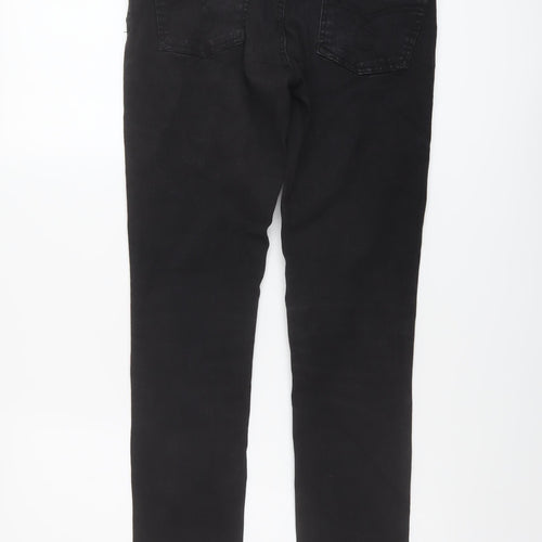 Denim & Co. Womens Black Cotton Skinny Jeans Size 10 L30 in Regular Button