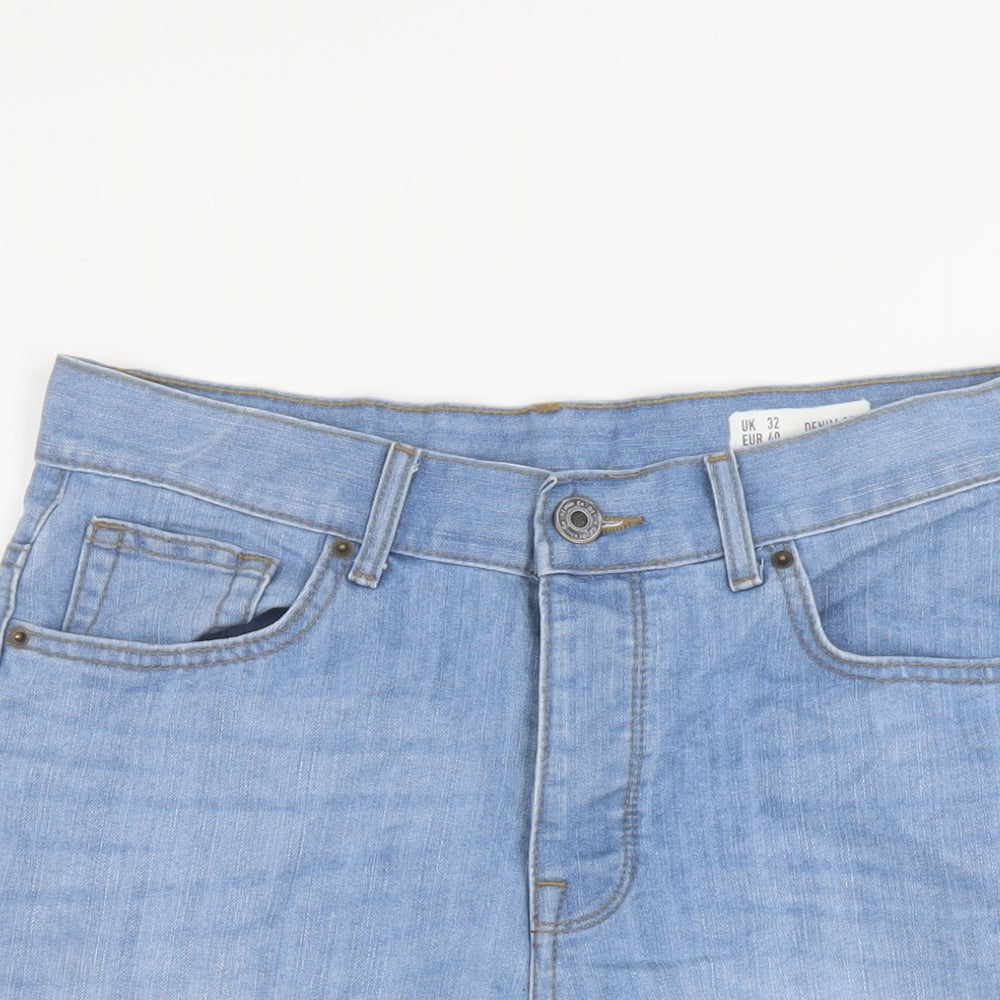 Denim & Co. Mens Blue Cotton Bermuda Shorts Size 32 in L11 in Regular Button