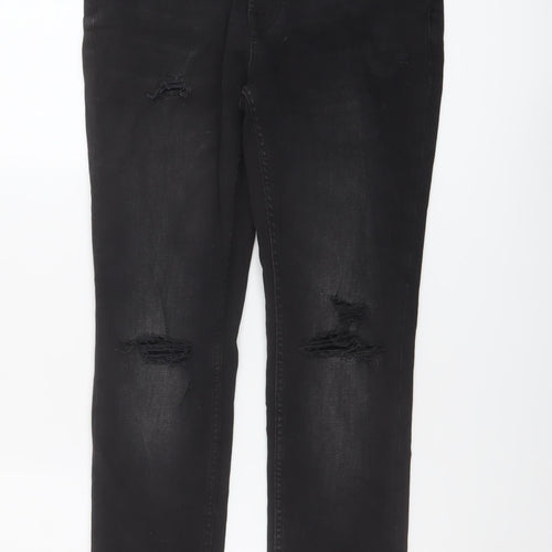 ONLY & SONS Mens Black Cotton Skinny Jeans Size 30 in L29 in Regular Button