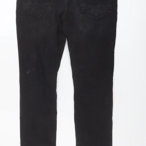 ONLY & SONS Mens Black Cotton Skinny Jeans Size 30 in L29 in Regular Button