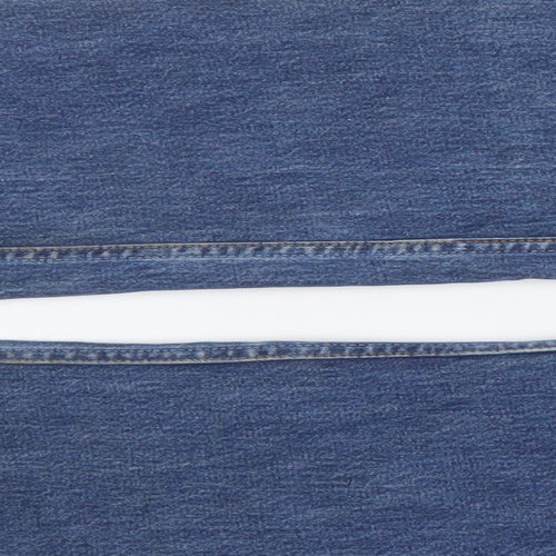 Levi's Mens Blue Cotton Straight Jeans Size 34 in L36 in Regular Button
