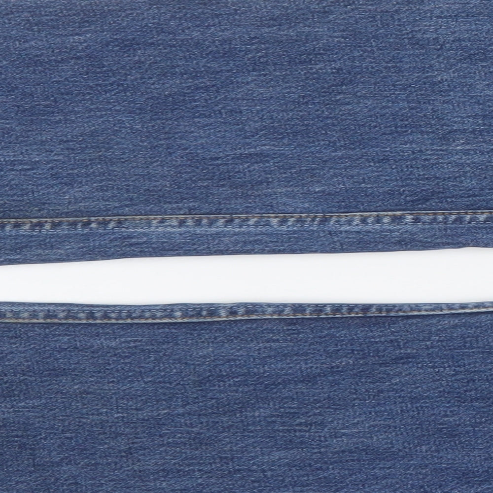Levi's Mens Blue Cotton Straight Jeans Size 34 in L36 in Regular Button