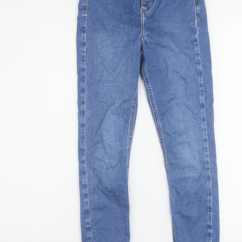 New Look Girls Blue Cotton Skinny Jeans Size 13 Years Regular Button