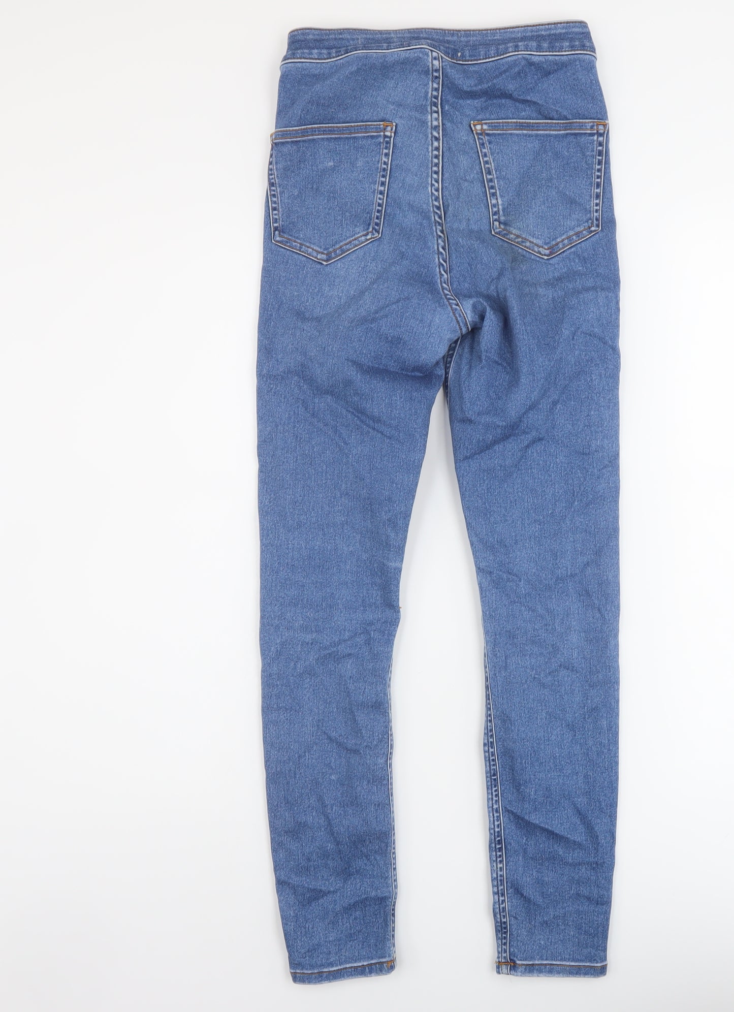 New Look Girls Blue Cotton Skinny Jeans Size 13 Years Regular Button